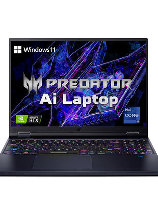 Acer Predator Helios 16 AI Gaming Laptop 14th Gen Intel Core i9 Processor (32 GB RAM/1 TB SSD/NVIDIA GeForce RTX 4080/240Hz/Wifi 7/Win11 Home) PH16-72 with 40.64 cm (16") WQXGA IPS Display, 2.65 KG 