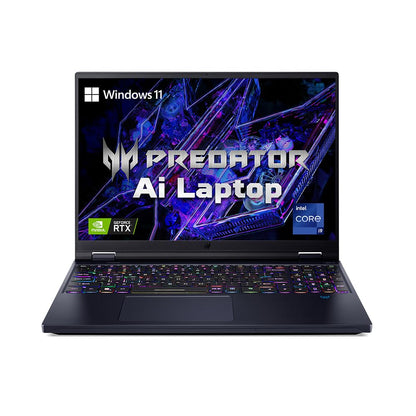 Acer Predator Helios 16 AI Gaming Laptop 14th Gen Intel Core i9 Processor (32 GB RAM/1 TB SSD/NVIDIA GeForce RTX 4080/240Hz/Wifi 7/Win11 Home) PH16-72 with 40.64 cm (16") WQXGA IPS Display, 2.65 KG 