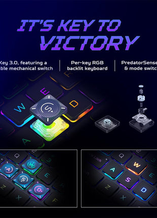 Acer Predator Helios 16 AI Gaming Laptop 14th Gen Intel Core i9 Processor (32 GB RAM/1 TB SSD/NVIDIA GeForce RTX 4080/240Hz/Wifi 7/Win11 Home) PH16-72 with 40.64 cm (16") WQXGA IPS Display, 2.65 KG 