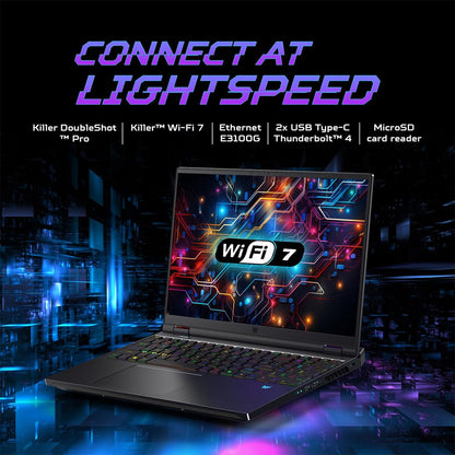 Acer Predator Helios 16 AI Gaming Laptop 14th Gen Intel Core i9 Processor (32 GB RAM/1 TB SSD/NVIDIA GeForce RTX 4080/240Hz/Wifi 7/Win11 Home) PH16-72 with 40.64 cm (16") WQXGA IPS Display, 2.65 KG 