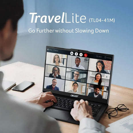 acer TravelLite Smart FHD TL04-51M Laptop, Intel Core i5 1334u 13th Gen 8 Core with 16GB Ram / 512GB NVMe SSD/Intel Iris Xe Graphics/Windows 11 / MS-Office / 14 Inch / 1 Year Brand Warranty 