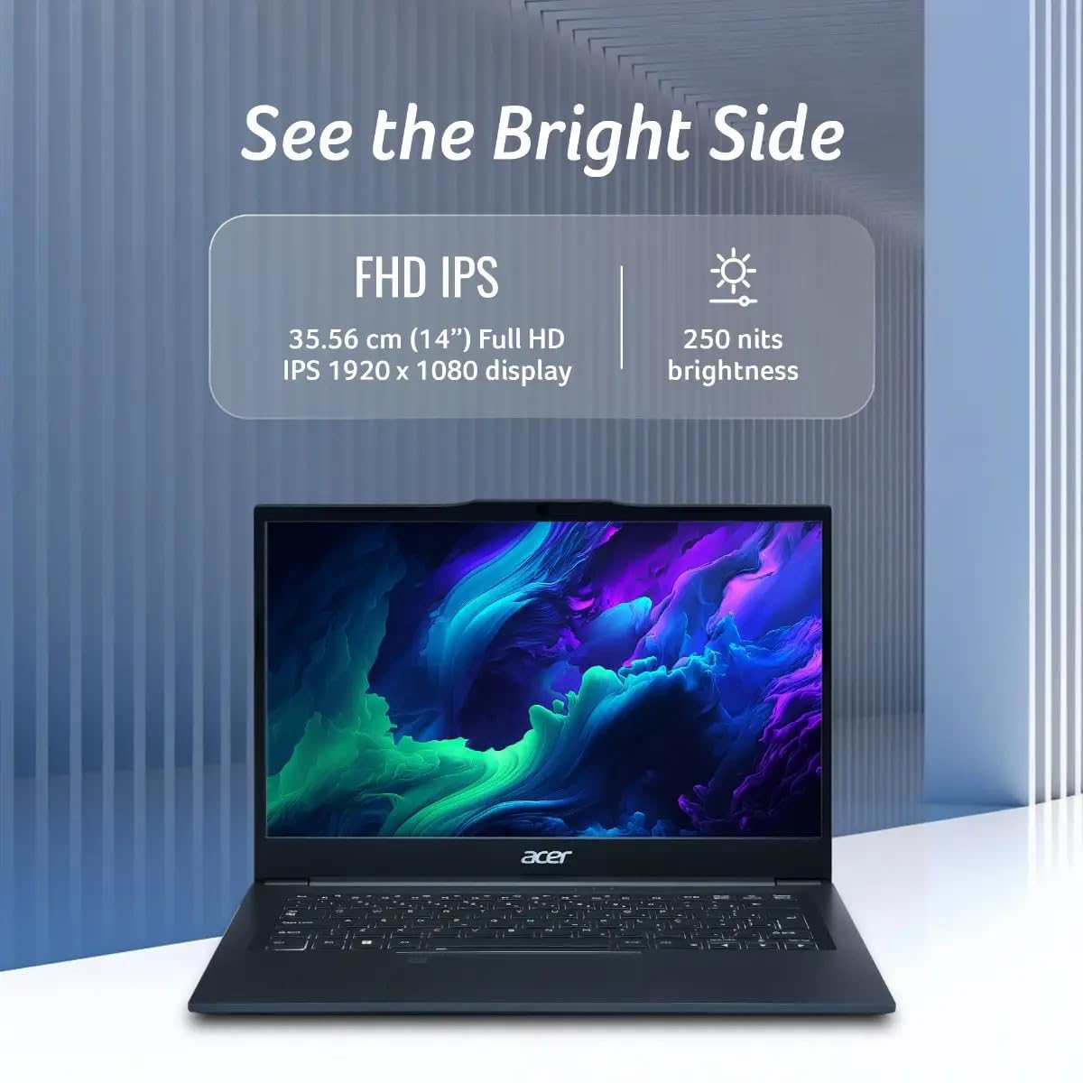 acer TravelLite Smart FHD TL04-51M Laptop, Intel Core i5 1334u 13th Gen 8 Core with 16GB Ram / 512GB NVMe SSD/Intel Iris Xe Graphics/Windows 11 / MS-Office / 14 Inch / 1 Year Brand Warranty 