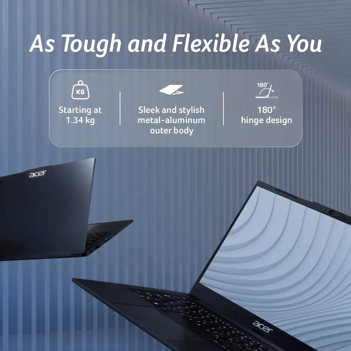 acer TravelLite Smart FHD TL04-51M Laptop, Intel Core i5 1334u 13th Gen 8 Core with 16GB Ram / 512GB NVMe SSD/Intel Iris Xe Graphics/Windows 11 / MS-Office / 14 Inch / 1 Year Brand Warranty 