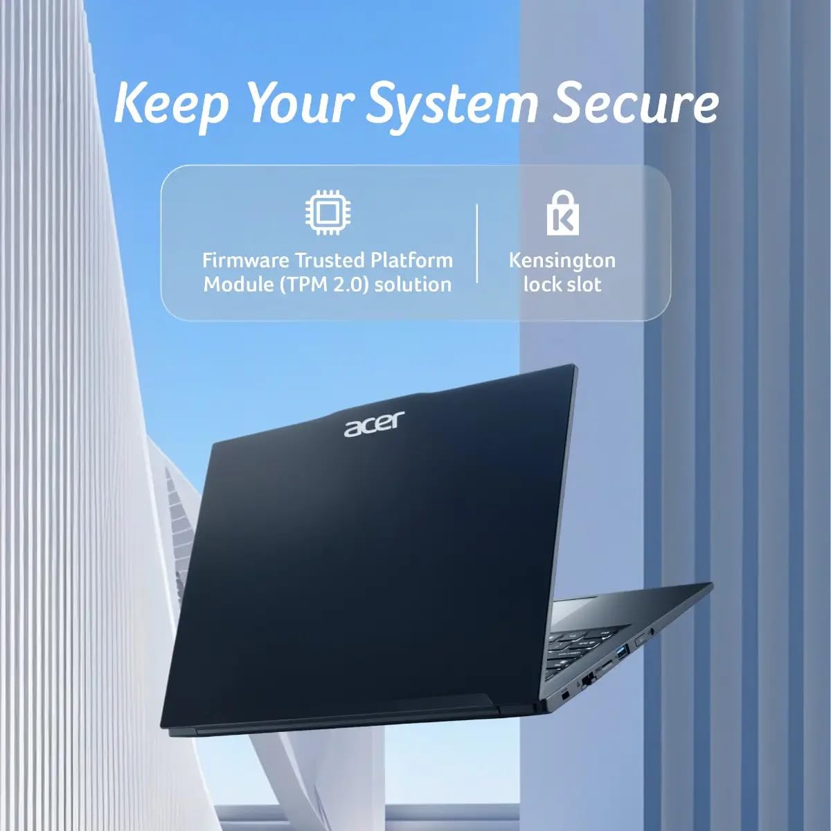 acer TravelLite Smart FHD TL04-51M Laptop, Intel Core i5 1334u 13th Gen 8 Core with 16GB Ram / 512GB NVMe SSD/Intel Iris Xe Graphics/Windows 11 / MS-Office / 14 Inch / 1 Year Brand Warranty 