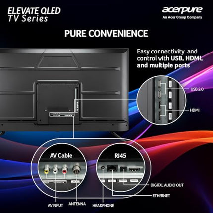 Acerpure 164 cm (65 inch) Elevate Series Ultra HD 4K QLED Smart Google TV AP65UG51QEVTD 