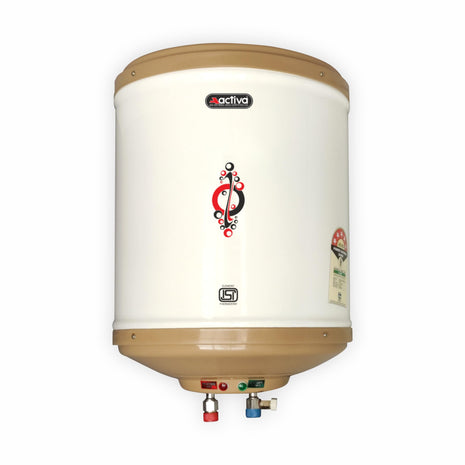 Activa Amazon 10 Liter Water Heater Geyser, ISI Copper Element 3 KVA (0.8mm), Instant Heat Water, Anti Rust Coated Tank, ABS Body, BEE 5 Start Rating, Energy Efficient, 5 Year Warranty - IVORY 