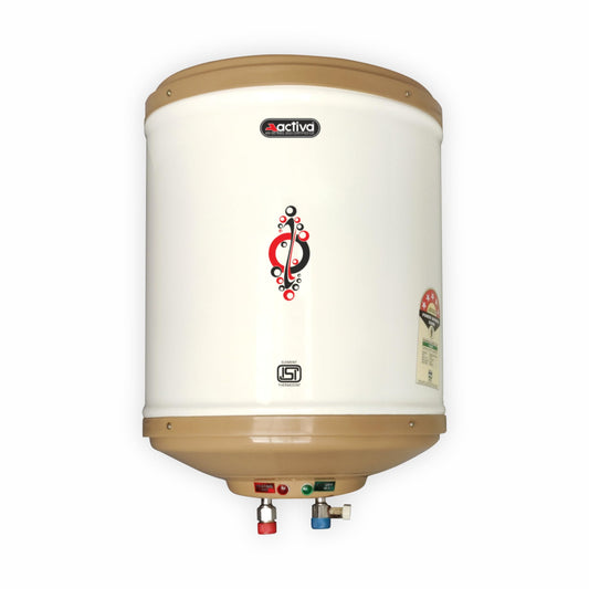 Activa Amazon 10 Liter Water Heater Geyser, ISI Copper Element 3 KVA (0.8mm), Instant Heat Water, Anti Rust Coated Tank, ABS Body, BEE 5 Start Rating, Energy Efficient, 5 Year Warranty - IVORY 