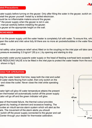Activa Amazon 10 Liter Water Heater Geyser, ISI Copper Element 3 KVA (0.8mm), Instant Heat Water, Anti Rust Coated Tank, ABS Body, BEE 5 Start Rating, Energy Efficient, 5 Year Warranty - IVORY 