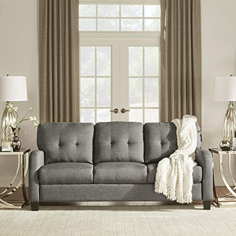 Adorn India Astor 3 Seater Sofa (Grey) (3 Year Warranty) 
