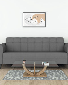 Adorn India Rio Elegant 3 Seater Sofa (Grey) (3 Year Warranty) 