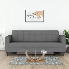 Adorn India Rio Elegant 3 Seater Sofa (Grey) (3 Year Warranty) 