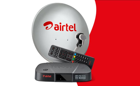 Airtel DTH HD Set Top Box | 1 Month Entertainment HD Pack I Free Standard Installation|Recording Feature 