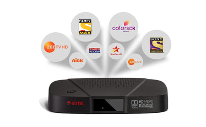 Airtel DTH HD Set Top Box | 1 Month Entertainment HD Pack I Free Standard Installation|Recording Feature 