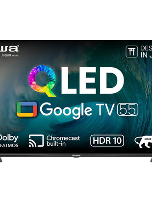 Aiwa 139 cm (55 inches) QLED Display 4K Ultra HD | Google TV | Smart TV | Dolby Vision | Magnifiq Series Bezel-Less | 2 GB RAM | 16 GB Storage | Dolby Atmos Audio | Signature Sound | AS55QUHDX3-GTV 