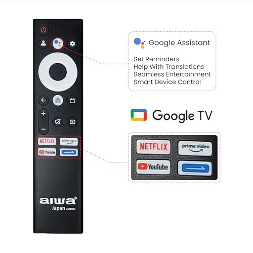 Aiwa 139 cm (55 inches) QLED Display 4K Ultra HD | Google TV | Smart TV | Dolby Vision | Magnifiq Series Bezel-Less | 2 GB RAM | 16 GB Storage | Dolby Atmos Audio | Signature Sound | AS55QUHDX3-GTV 