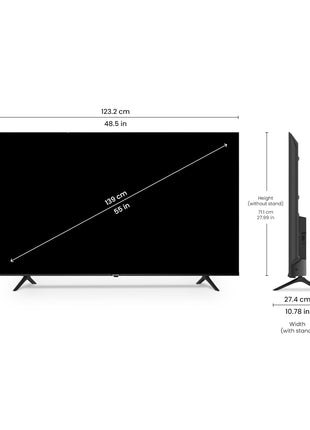 Aiwa 139 cm (55 inches) QLED Display 4K Ultra HD | Google TV | Smart TV | Dolby Vision | Magnifiq Series Bezel-Less | 2 GB RAM | 16 GB Storage | Dolby Atmos Audio | Signature Sound | AS55QUHDX3-GTV 