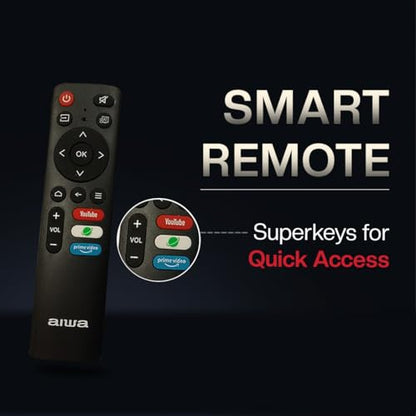 Aiwa 80 cm (32 inches) Google TV | HD Ready | Smart TV | LED Display | Built-in Apps | Magnifiq Series Bezel-Less | 1.5 GB RAM | Dolby Audio | Signature Sound | AS32HDX1-GTV 