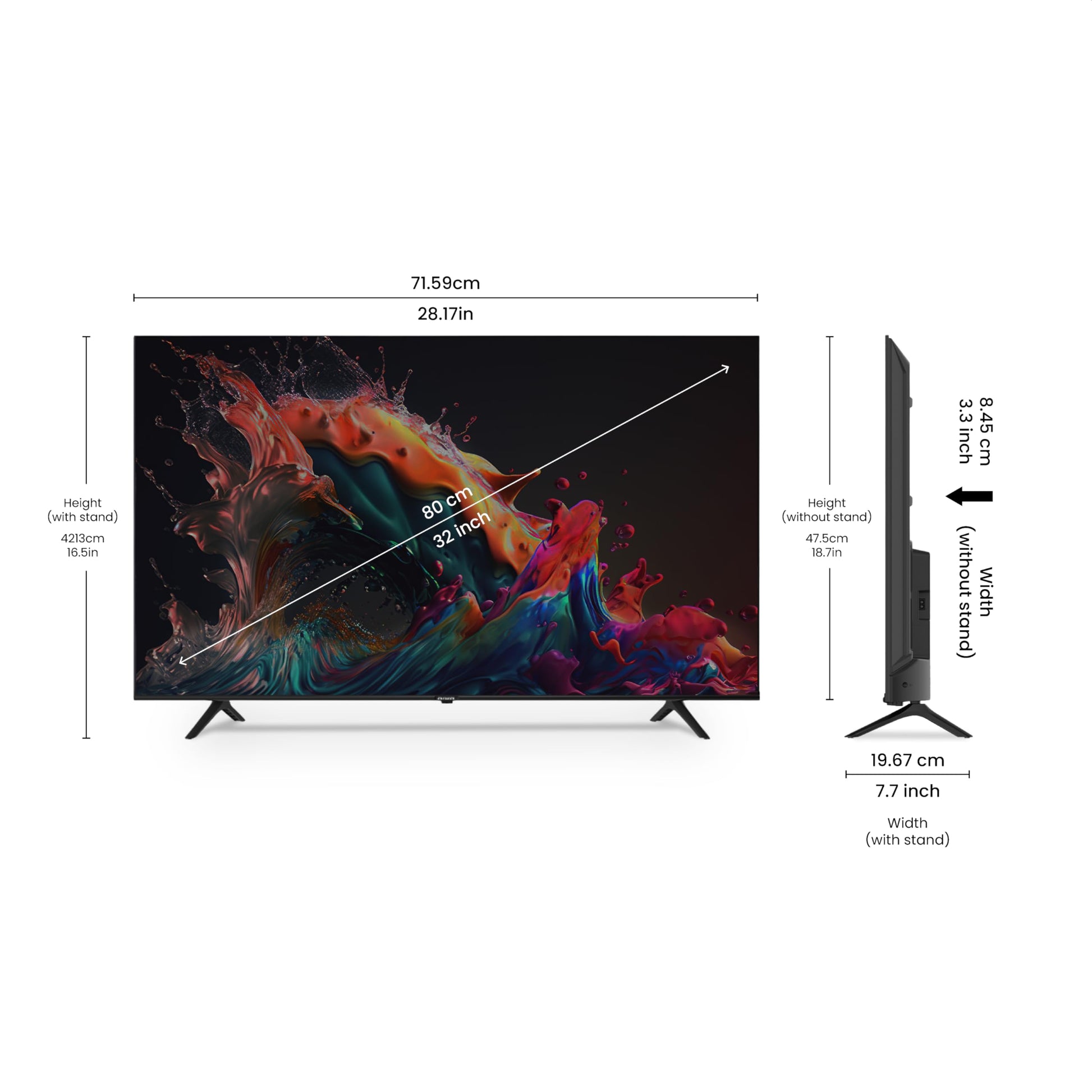 Aiwa 80 cm (32 inches) Google TV | HD Ready | Smart TV | LED Display | Built-in Apps | Magnifiq Series Bezel-Less | 1.5 GB RAM | Dolby Audio | Signature Sound | AS32HDX1-GTV 