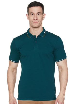 Allen Solly Men Cotton Regular Fit T-Shirt (ASKPQRGFM92297_Green, Medium 