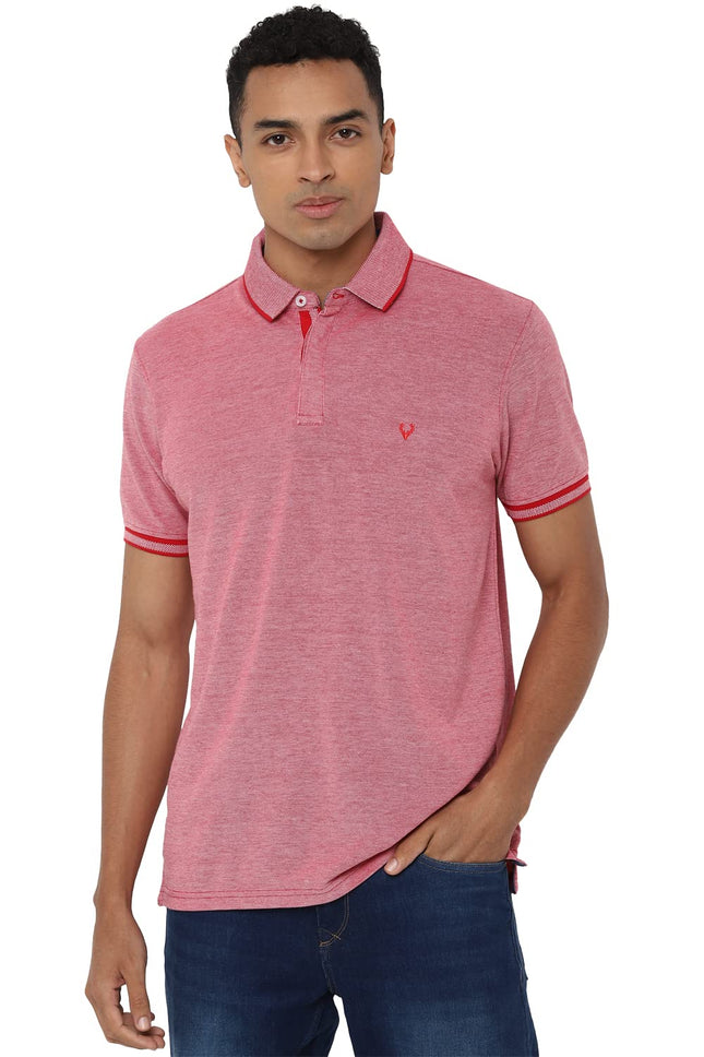 Allen Solly Men's Cotton Regular Fit Polo (Askpqrgfn94502_Red_XL) 