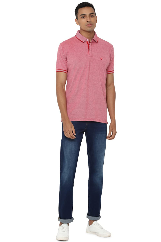 Allen Solly Men's Cotton Regular Fit Polo (Askpqrgfn94502_Red_XL) 