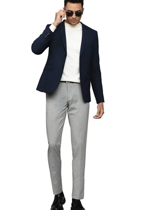Allen Solly Solid Polyester Slim Fit Men's Casual Blazer (Navy, 40) 