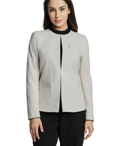 Allen Solly Women's Regular Blazer (AHBZCRGF129185_Grey 