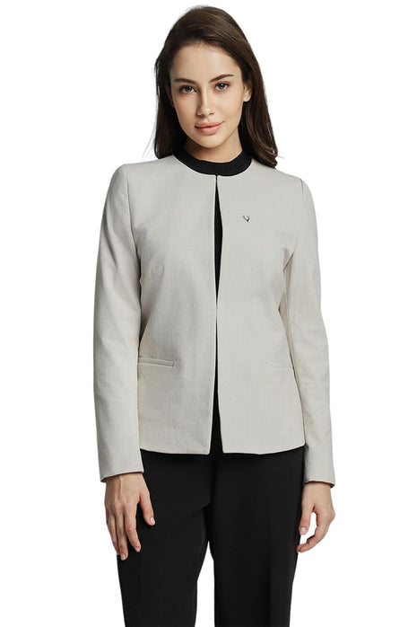 Allen Solly Women's Regular Blazer (AHBZCRGF129185_Grey 
