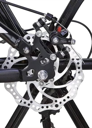 Amaze Kai Dual Suspension Bikes Latest Bmw Foldable Gear Cycle For Men With 21 Speed Gear 6 Spoke | Folding Mountain Bike With Double Disc Break & Mac Wheel, 26 Inch, White N Black 