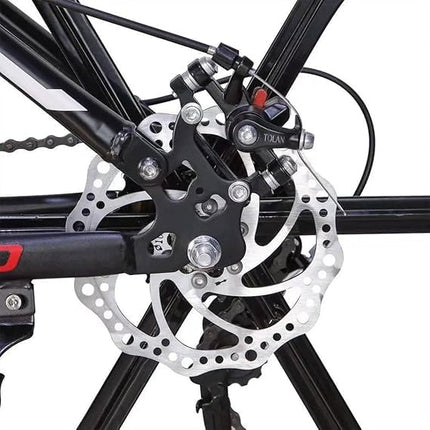 Amaze Kai Dual Suspension Bikes Latest Bmw Foldable Gear Cycle For Men With 21 Speed Gear 6 Spoke | Folding Mountain Bike With Double Disc Break & Mac Wheel, 26 Inch, White N Black 