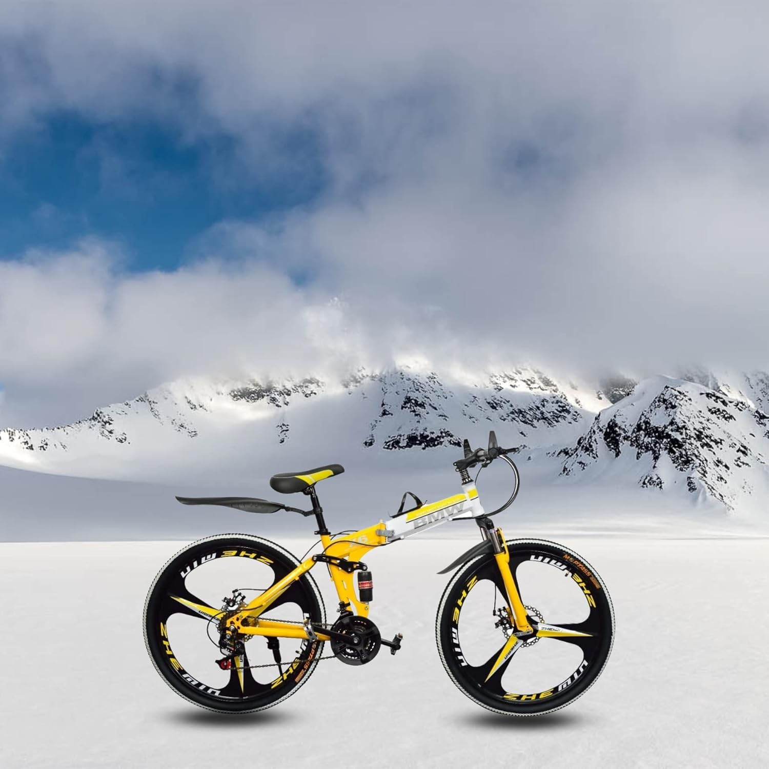 Amaze Kai Foldable Mountain Bike for Men, 21 Speed Gear, 3 Spoke, Double Disc Brake, Folding 