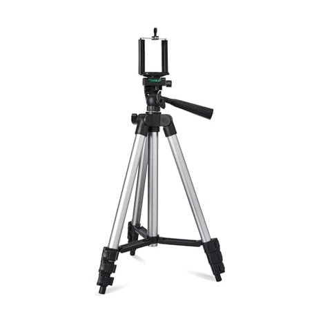 Amazon Basics 3110 Aluminium Lightweight Tripod with Mobile Phone Holder Mount & Carry Bag for All Smartphone, GoPro, Cameras 
