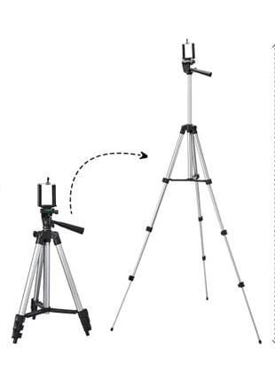 Amazon Basics 3110 Aluminium Lightweight Tripod with Mobile Phone Holder Mount & Carry Bag for All Smartphone, GoPro, Cameras 