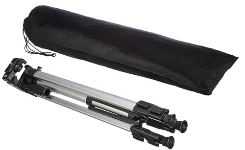 Amazon Basics 3110 Aluminium Lightweight Tripod with Mobile Phone Holder Mount & Carry Bag for All Smartphone, GoPro, Cameras 