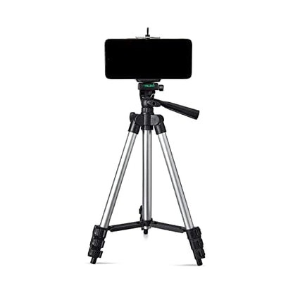 Amazon Basics 3110 Aluminium Lightweight Tripod with Mobile Phone Holder Mount & Carry Bag for All Smartphone, GoPro, Cameras 
