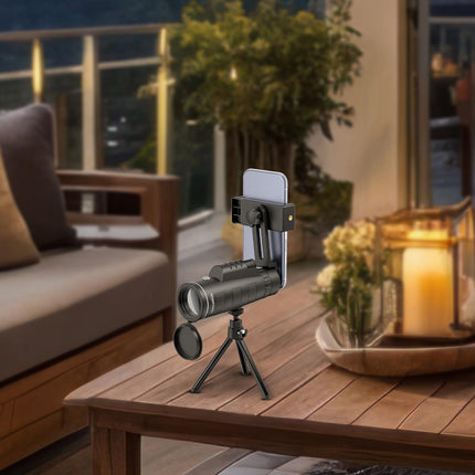 Amazon Basics | 40X60 Magnification Zoom HD Monocular | for Adults and Children | High Power Gadget | Outdoor Telescope with Built-in Compass 