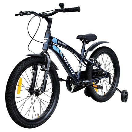 Amazon Brand - Symactive Mini Wonder, 20T Single Speed Kids Cycle/Bicycle/Bike, V-Brakes, Rigid Suspension, Alloy Steel Frame Size: 11.5 inch, Age: 5-12 Yr, Steel Rim (Dark Blue, Unisex) 