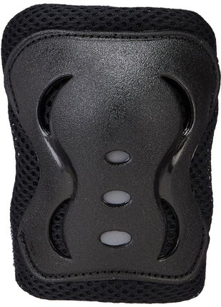 Amazon Brand - Symactive Professional Protective Gear Set (Knee/Elbow/Wrist Guard) for Skateboarding, Roller Skating, Inline Skating, Cycling and Other Sports Kids, Boys and Girls (Medium, Black) 