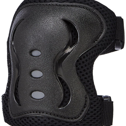 Amazon Brand - Symactive Professional Protective Gear Set (Knee/Elbow/Wrist Guard) for Skateboarding, Roller Skating, Inline Skating, Cycling and Other Sports Kids, Boys and Girls (Medium, Black) 