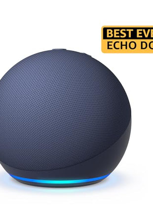 Amazon Echo Dot (5th Gen) | Smart speaker with Bigger sound, Motion Detection, Temperature Sensor, Alexa and Bluetooth| Blue 
