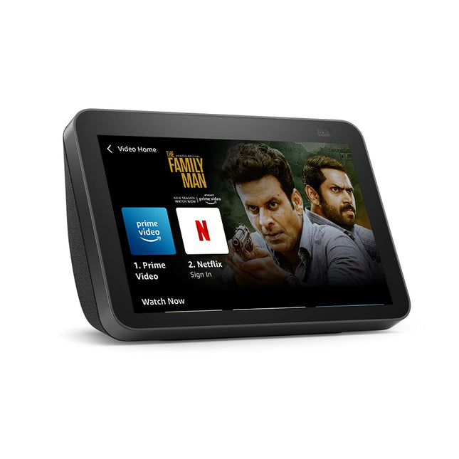 Amazon Echo Show 8 (2nd Gen) - Smart speaker with 8" HD screen, stereo sound & hands-free entertainment with Alexa (Black) 