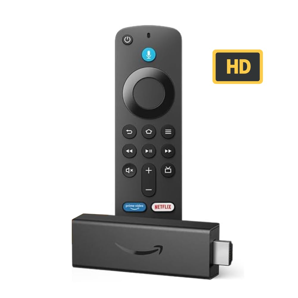 Amazon Fire TV Stick HD | TV power & volume controls, Alexa voice search | Fast streaming in HD (newest model) 