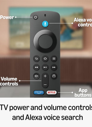Amazon Fire TV Stick HD | TV power & volume controls, Alexa voice search | Fast streaming in HD (newest model) 