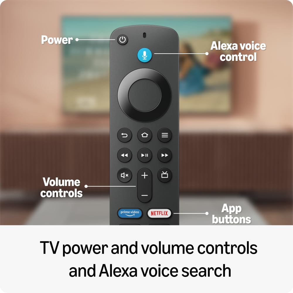 Amazon Fire TV Stick HD | TV power & volume controls, Alexa voice search | Fast streaming in HD (newest model) 