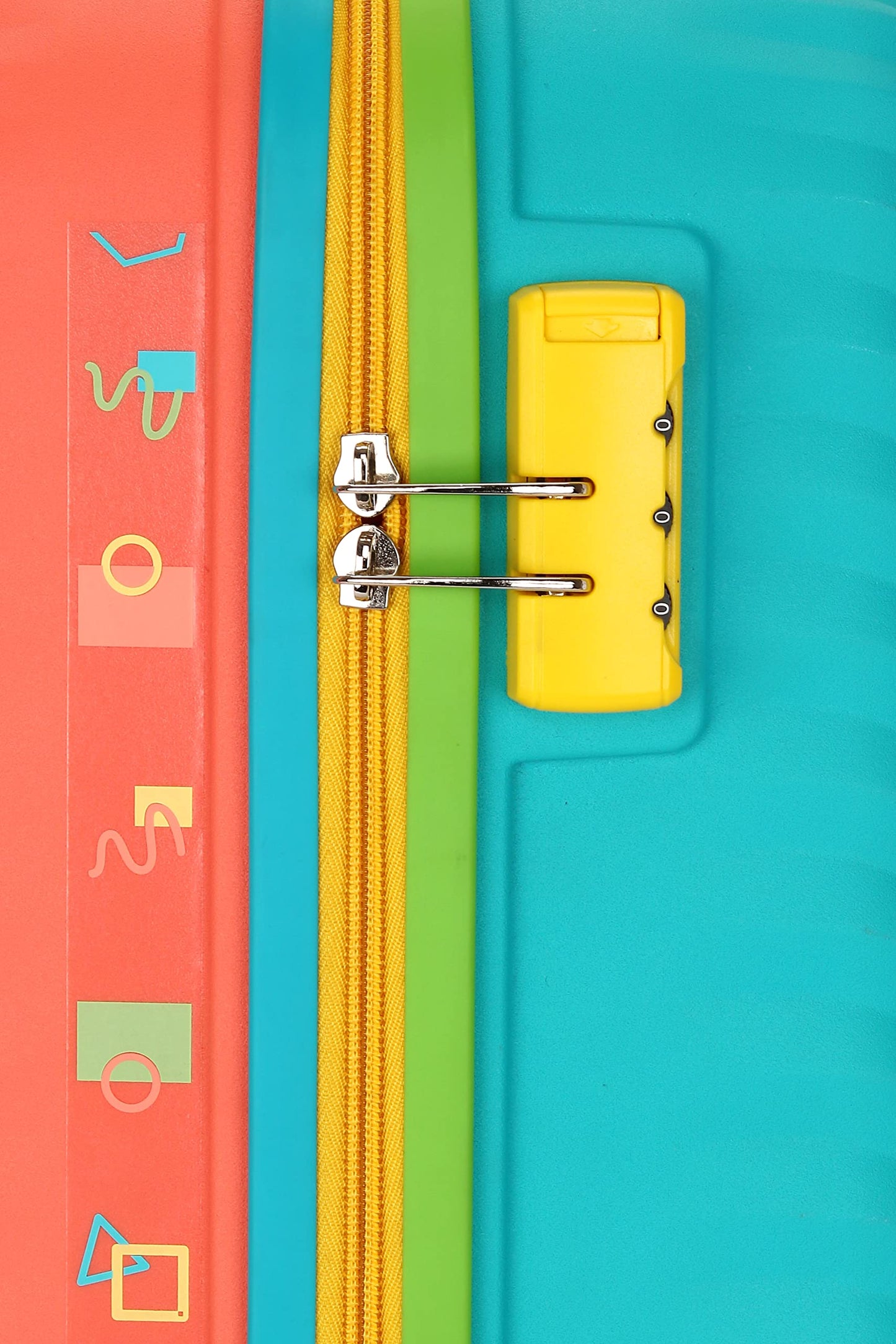 American Tourister Cabin Trolley Bag for Travel|Splash 55 Cms Polycarbonate Hardsided Small Luggage Bag|Speed_Wheel 8 Wheel Suitcase for Travel|Trolley Bag for Travelling, Coral/Teal 