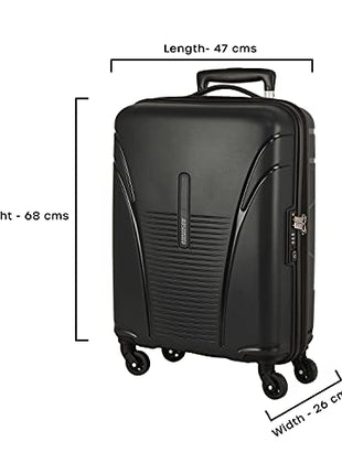 American Tourister Ivy Polypropylene 68 cms Black Hardsided Check-in Luggage (FO1 (0) 09 002) with TSA Lock 