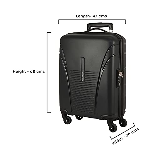 American Tourister Ivy Polypropylene 68 cms Black Hardsided Check-in Luggage (FO1 (0) 09 002) with TSA Lock 