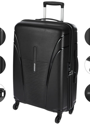 American Tourister Ivy Polypropylene 68 cms Black Hardsided Check-in Luggage (FO1 (0) 09 002) with TSA Lock 