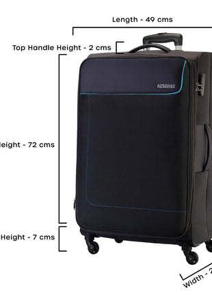 American Tourister Jamaica Polyester 80 cms Grey Softsided Suitcase (27O (0) 08 003) 