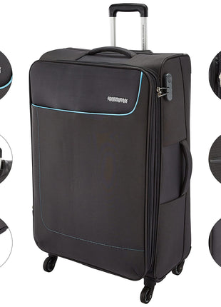 American Tourister Jamaica Polyester 80 cms Grey Softsided Suitcase (27O (0) 08 003) 